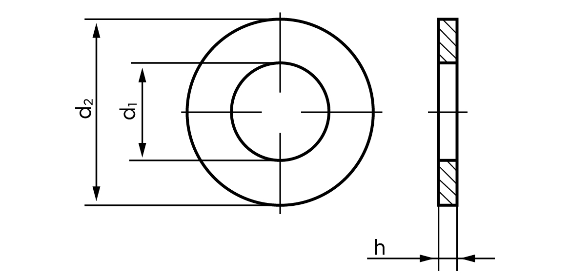 Teknisk tegning af DIN 126
